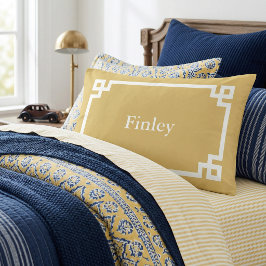 Cojín Funda de almohada estándar con monograma de llave 