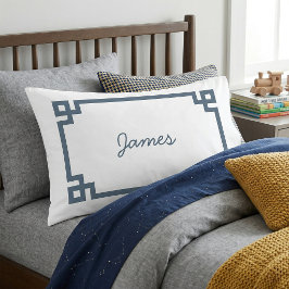 Cojín Funda de almohada estándar de lago azul con clave 