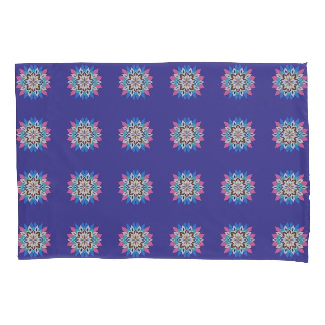 Cojín Funda de almohada estándar de Mandala Morada (Anverso)
