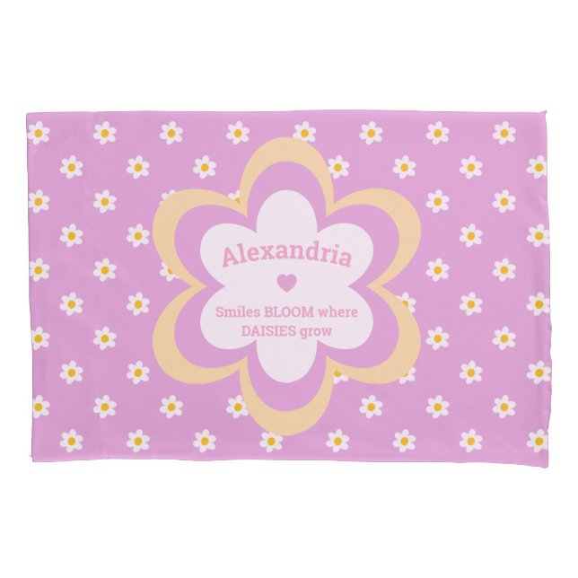 Cojín Funda de almohada estándar de margaritas encadenad (Anverso)