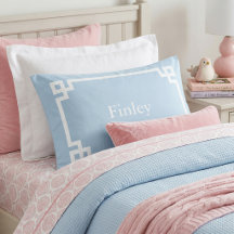 Funda de Almohada Estándar Monograma Llave Griega 