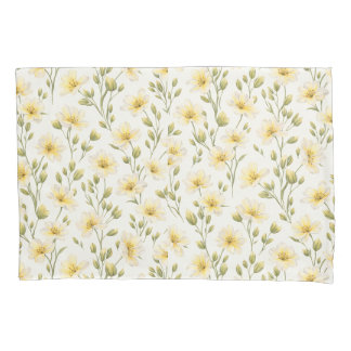 Cojín Funda de Almohada Floral Pintada a Mano
