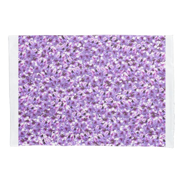 Cojín Funda de almohada floral texturizada de lavanda (Anverso)