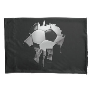 Cojín Funda de Almohada Fútbol Oscuro