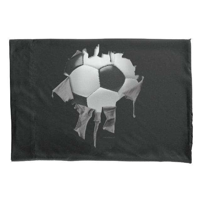 Cojín Funda de Almohada Fútbol Oscuro (Anverso)