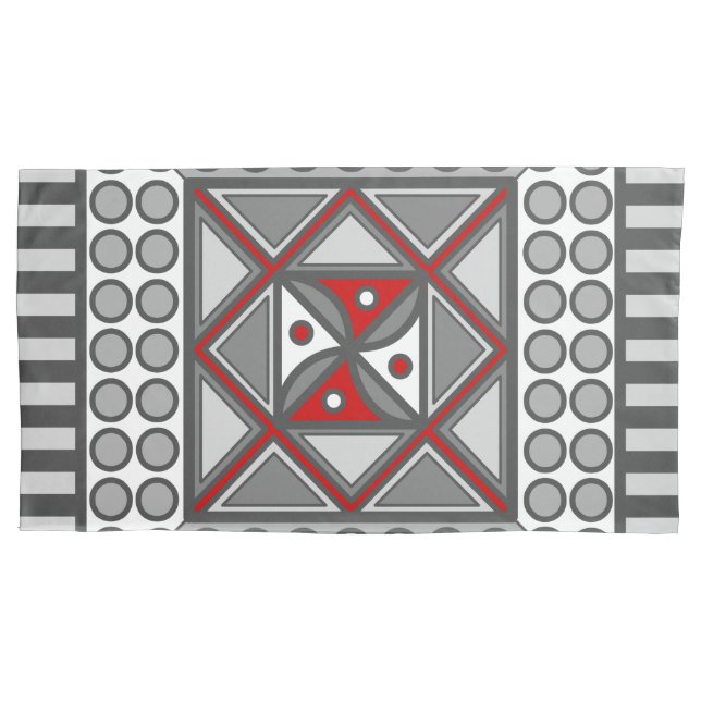 Cojín Funda de almohada geométrica alternativo (Anverso)