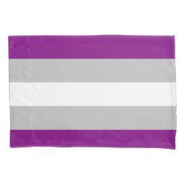 Cojín funda de almohada Gris-asexual de la bandera