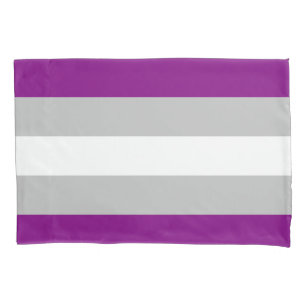 Cojín funda de almohada Gris-asexual de la bandera