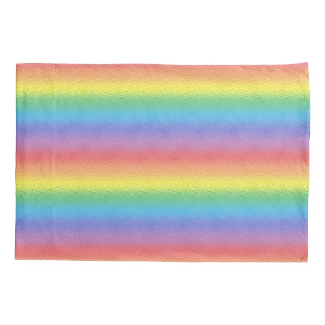 Cojín Funda de almohada helada del arco iris (Reverso)