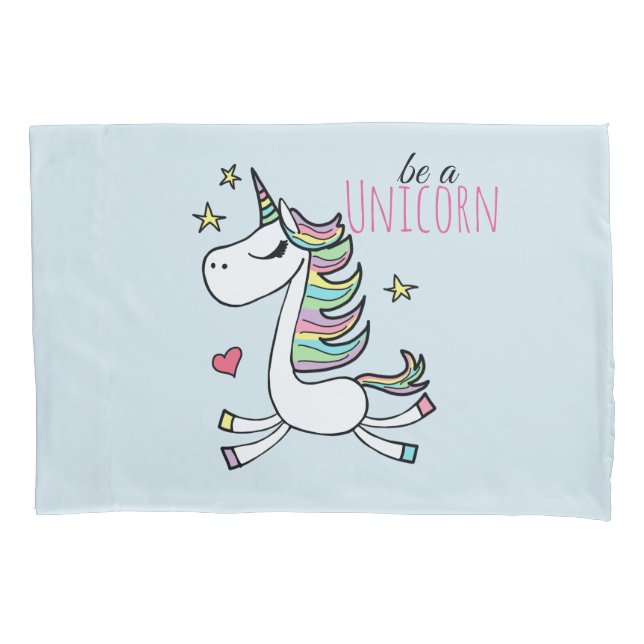 Cojín Funda de almohada individual de unicornio, tamaño  (Anverso)
