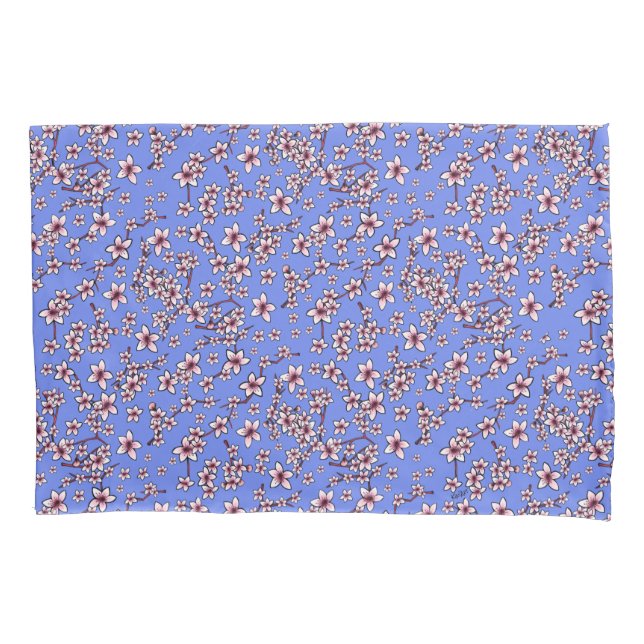 Cojín Funda de almohada KiniArt Cherry Blossoms (Anverso)