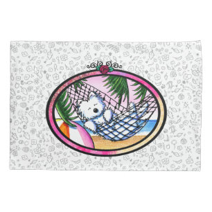 Cojín Funda de almohada KiniArt Vacation Westie