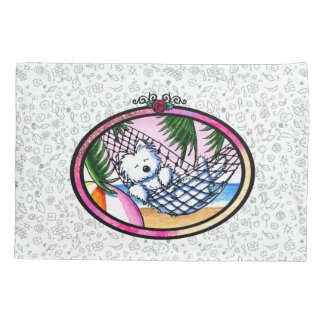Cojín Funda de almohada KiniArt Vacation Westie