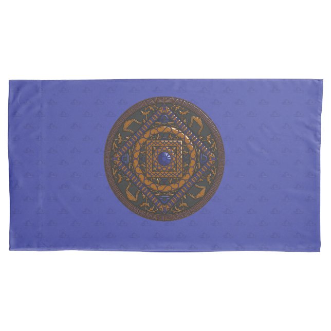 Cojín Funda de almohada Libra Mandala (Anverso)