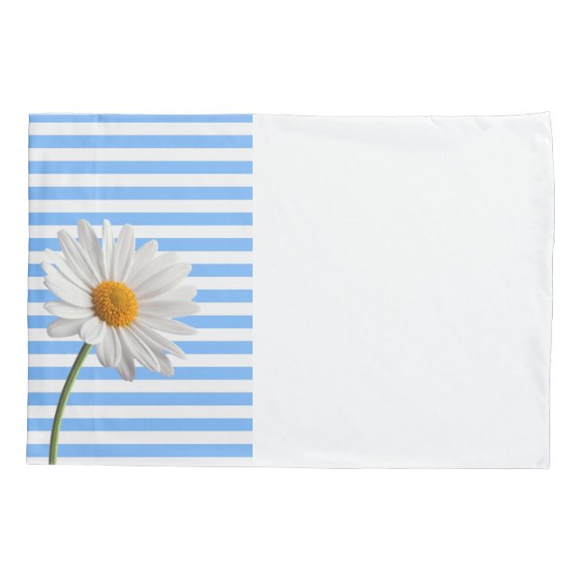 Cojín Funda de almohada marea azul y blanca (Reverso)