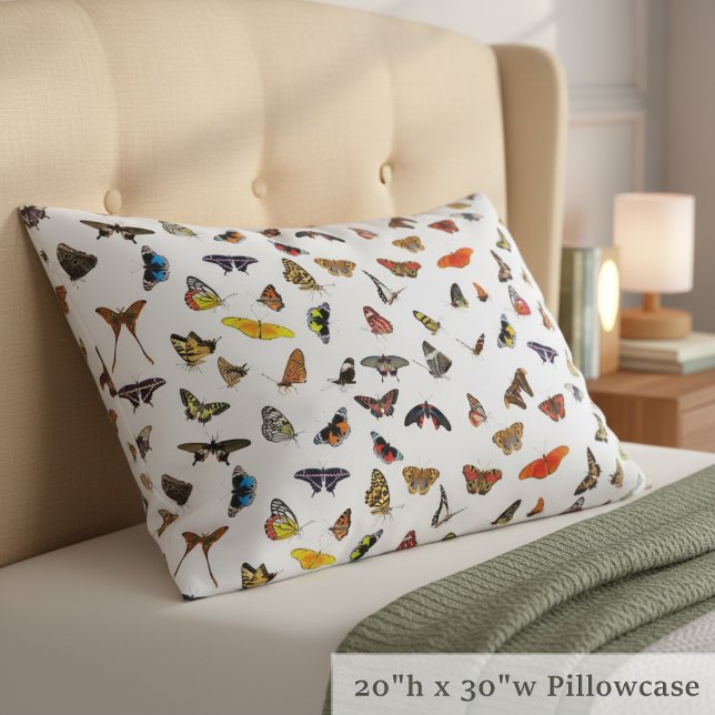 Cojín Funda de Almohada Mariposas - Un Revoloteo de Colo (Butterflies pillowcase 🦋)