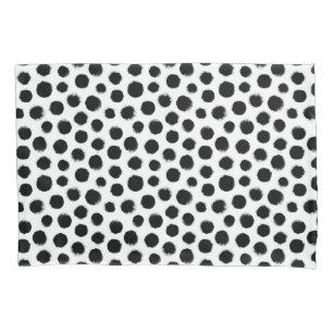 Cojín Funda de almohada moderna con puntos de tinta negr