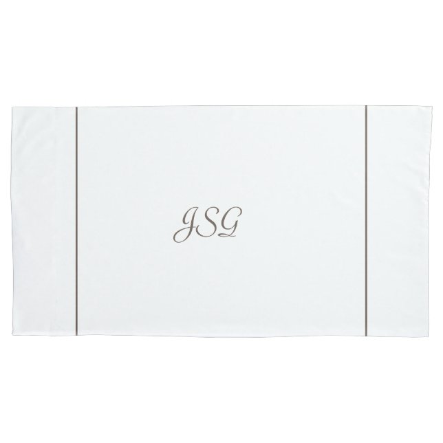 Cojín Funda de almohada monograma (Anverso)