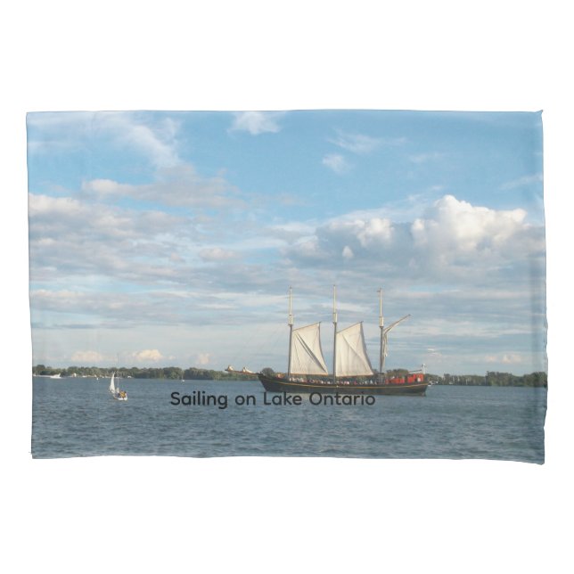Cojín Funda de almohada Navegando en el lago Ontario (Anverso)