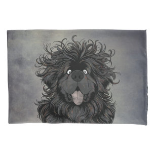 Cojín Funda de almohada Newf Hair