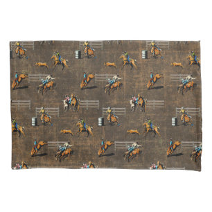 Cojín Funda de almohada occidental del lecho con los