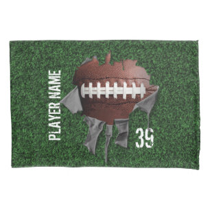 Cojín Funda de almohada oscura personalizada fútbol