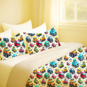 Cojín Funda de Almohada para Guardería de Niños con Auto
