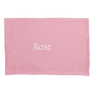 Cojín Funda de almohada personalizada del rosa color de