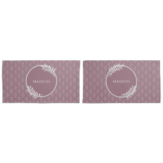 Cojín Funda de almohada personalizada Mauve Elegant Dama