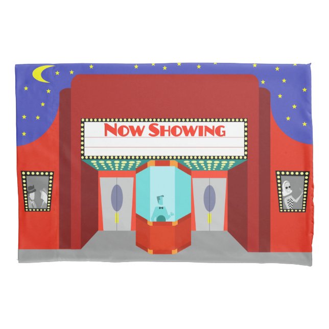 Cojín Funda de almohada retra del cine (Anverso)