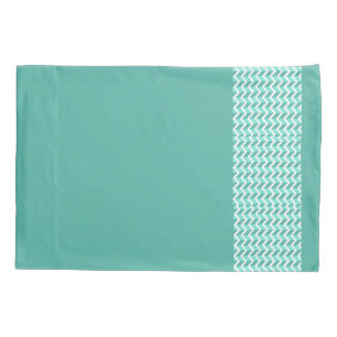 Cojín Funda de almohada reversible ZigZag verde