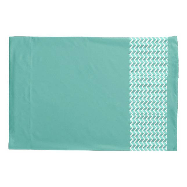 Cojín Funda de almohada reversible ZigZag verde (Reverso)