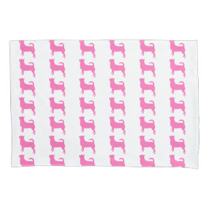 Cojín Funda de almohada rosa de Chihuahua