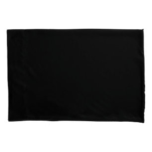 Cojín Funda de almohada simple negra, tamaño estándar