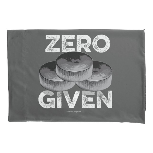 Cojín Funda de Almohada Zero Pucks Given (Hockey) (Anverso)