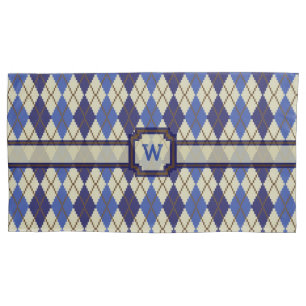 Cojín Funda de almohadas Blueberry Scone Argyle
