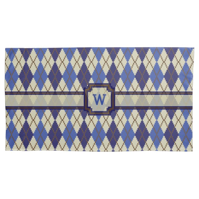 Cojín Funda de almohadas Blueberry Scone Argyle (Anverso)