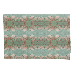 Cojín Funda de almohadas con huella de Gingko verde y de