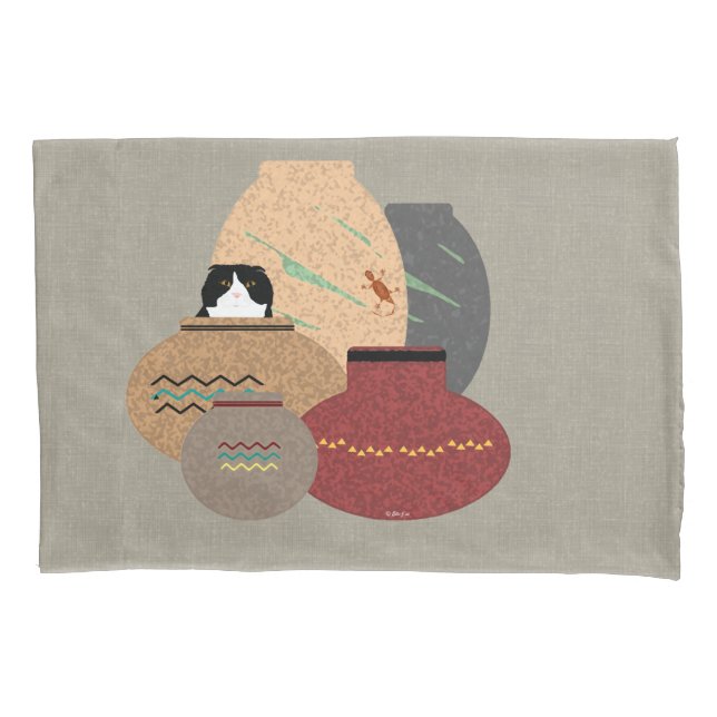 Cojín Funda de almohadas de macetas de arcilla (Anverso)