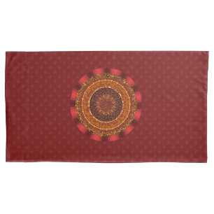 Cojín Funda de almohadas de Mandala Fire