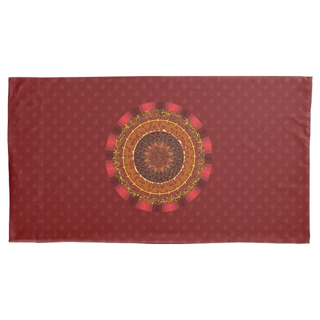 Cojín Funda de almohadas de Mandala Fire (Anverso)