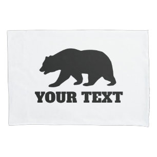 Cojín Funda de almohadas de silueta de oso pardo persona