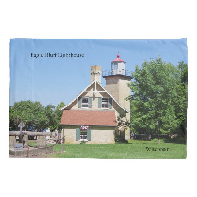 Cojín Funda de almohadas del faro Eagle Bluff (Reverso)