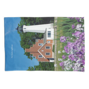 Cojín Funda de almohadas del faro Port Sanilac