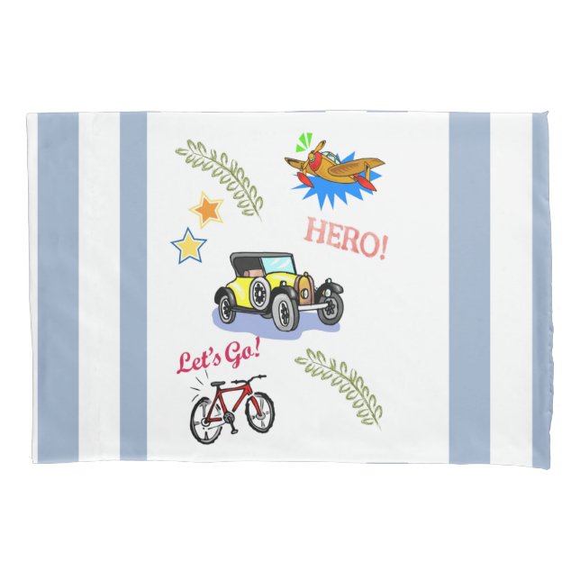 Cojín Funda de almohadas Hero Bicicleta Avión (Anverso)