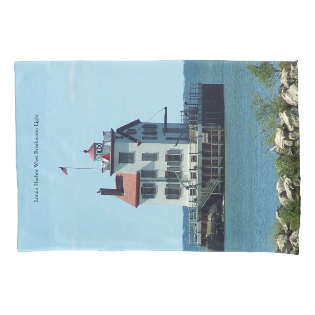 Cojín Funda de almohadas ligeras de agua de rompeolas de (Anverso)