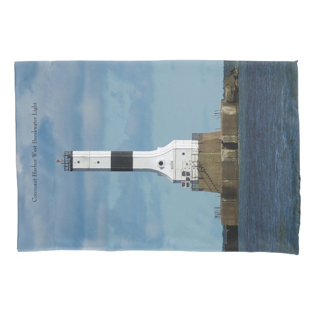 Cojín Funda de almohadas ligeras de Conneaut Harbour Wes (Anverso)