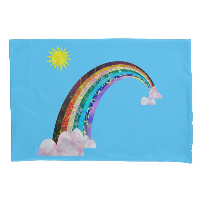 Cojín Funda de almohadas Sun y arco iris 2 (Anverso)