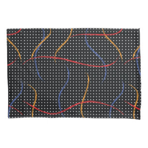 Cojín Funda de almohadas y puntos de pintura retro