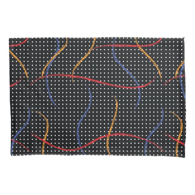 Cojín Funda de almohadas y puntos de pintura retro (Anverso-izquierdo)